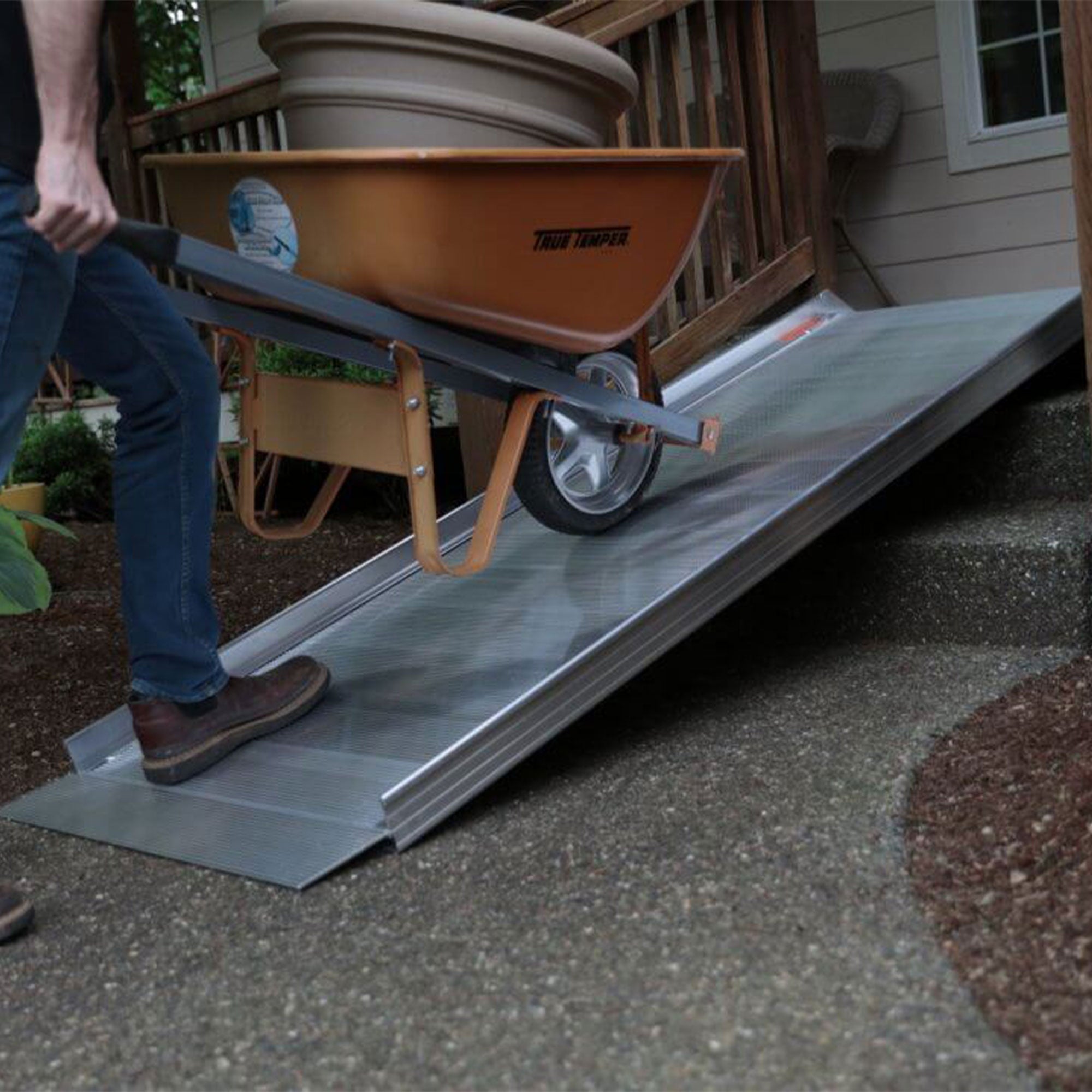 EZ-ACCESS TRAVERSE 4 Foot Walk Ramp w/Textured Surface & Hook/Strap Attachment - VMInnovations
