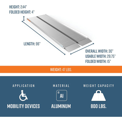 EZ-ACCESS SUITCASE 8’ x 30" Portable Ramp Suited for Minivans & SUVs (For Parts) - VMInnovations