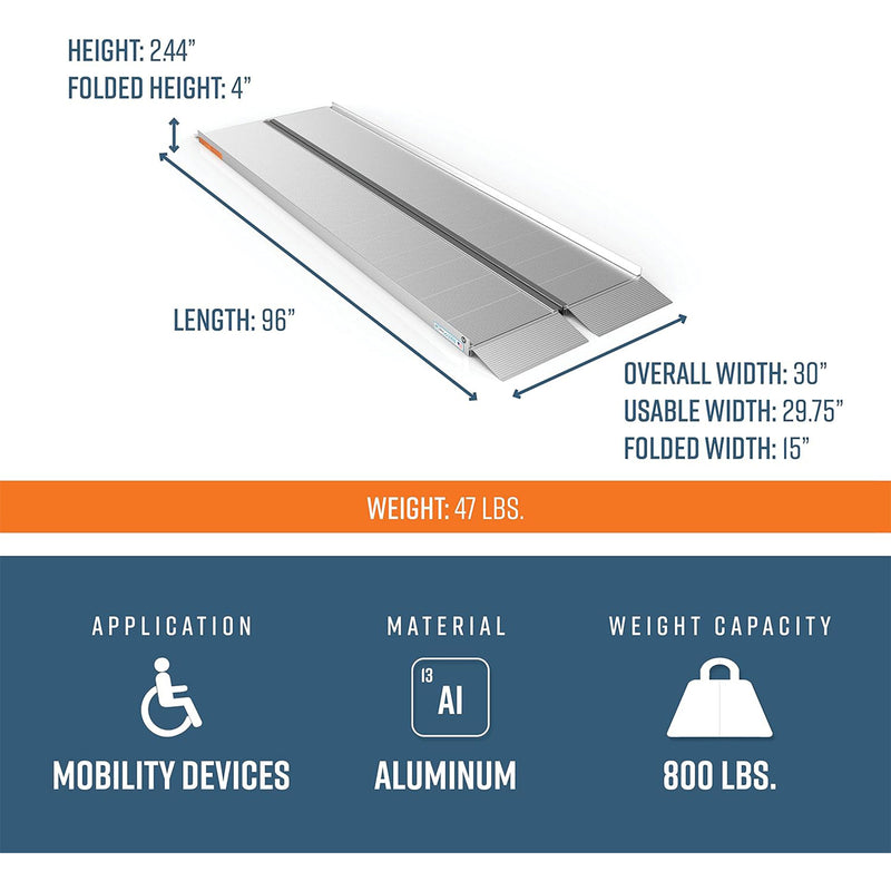 EZ-ACCESS SUITCASE 8’ x 30" Portable Ramp Suited for Minivans & SUVs (For Parts)