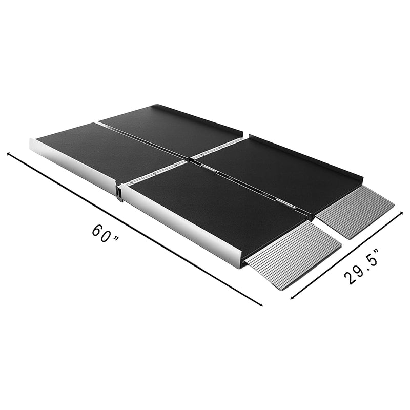 EZ-ACCESS SUITCASE 5 Foot Trifold Portable Ramp with Surface That Resists Slips