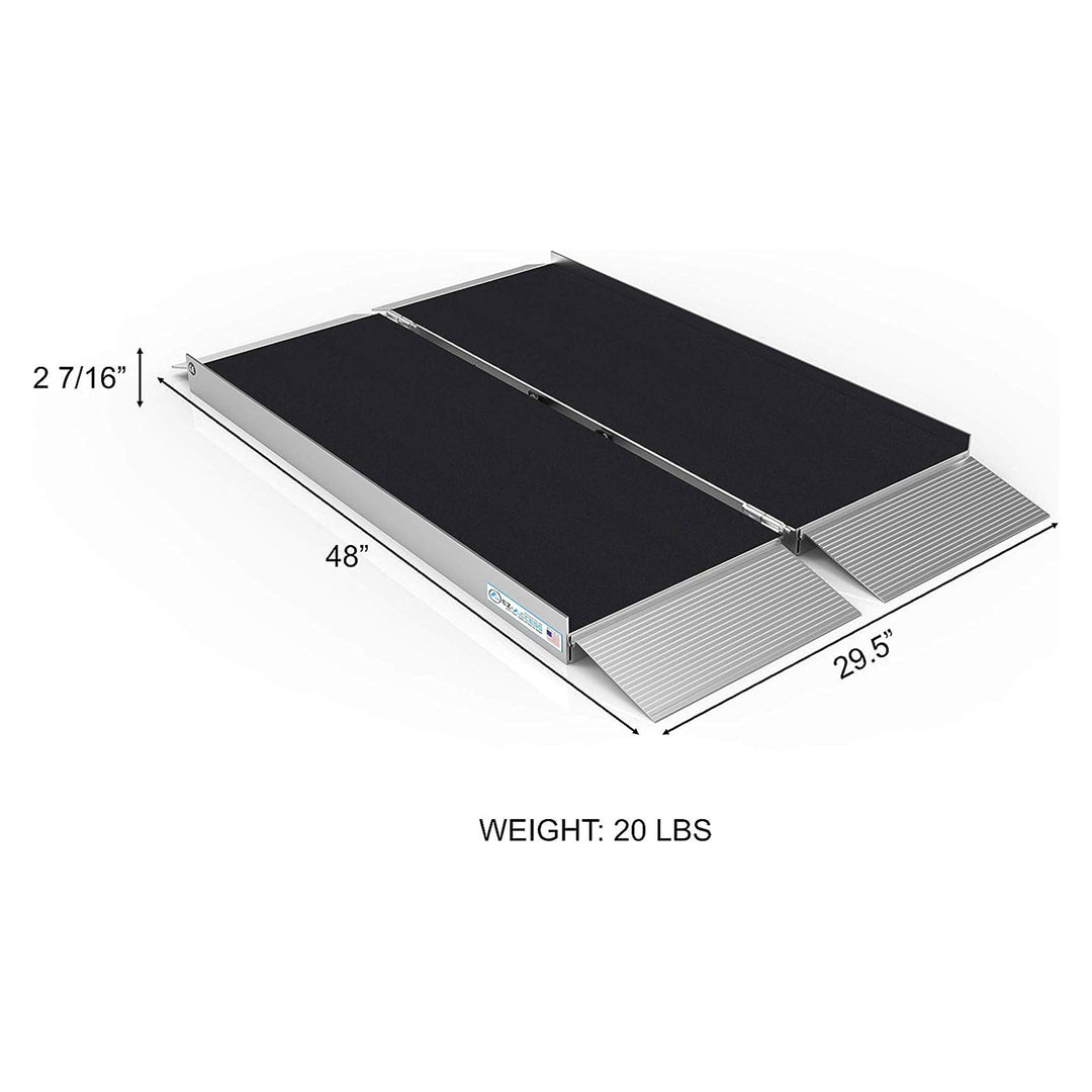 EZ-ACCESS 4 Foot SUITCASE Singlefold Portable Ramp w/ Surface That Resists Slips