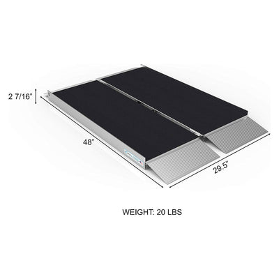 EZ-ACCESS 4 Foot SUITCASE Singlefold Portable Ramp w/ Surface That Resists Slips - VMInnovations