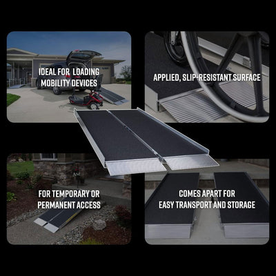 EZ-ACCESS 4Ft Suitcase Portable Ramp w/ Surface That Resists Slips (Used) - VMInnovations