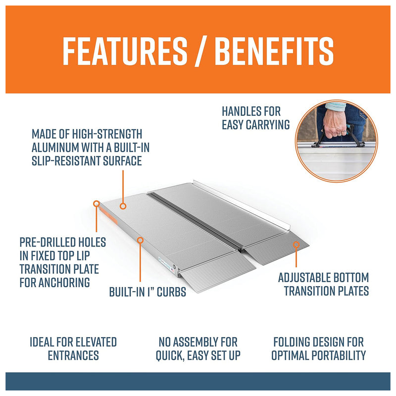EZ-ACCESS SUITCASE 4’ x 30" Portable Ramp for Scooters & Wheelchairs (Open Box)