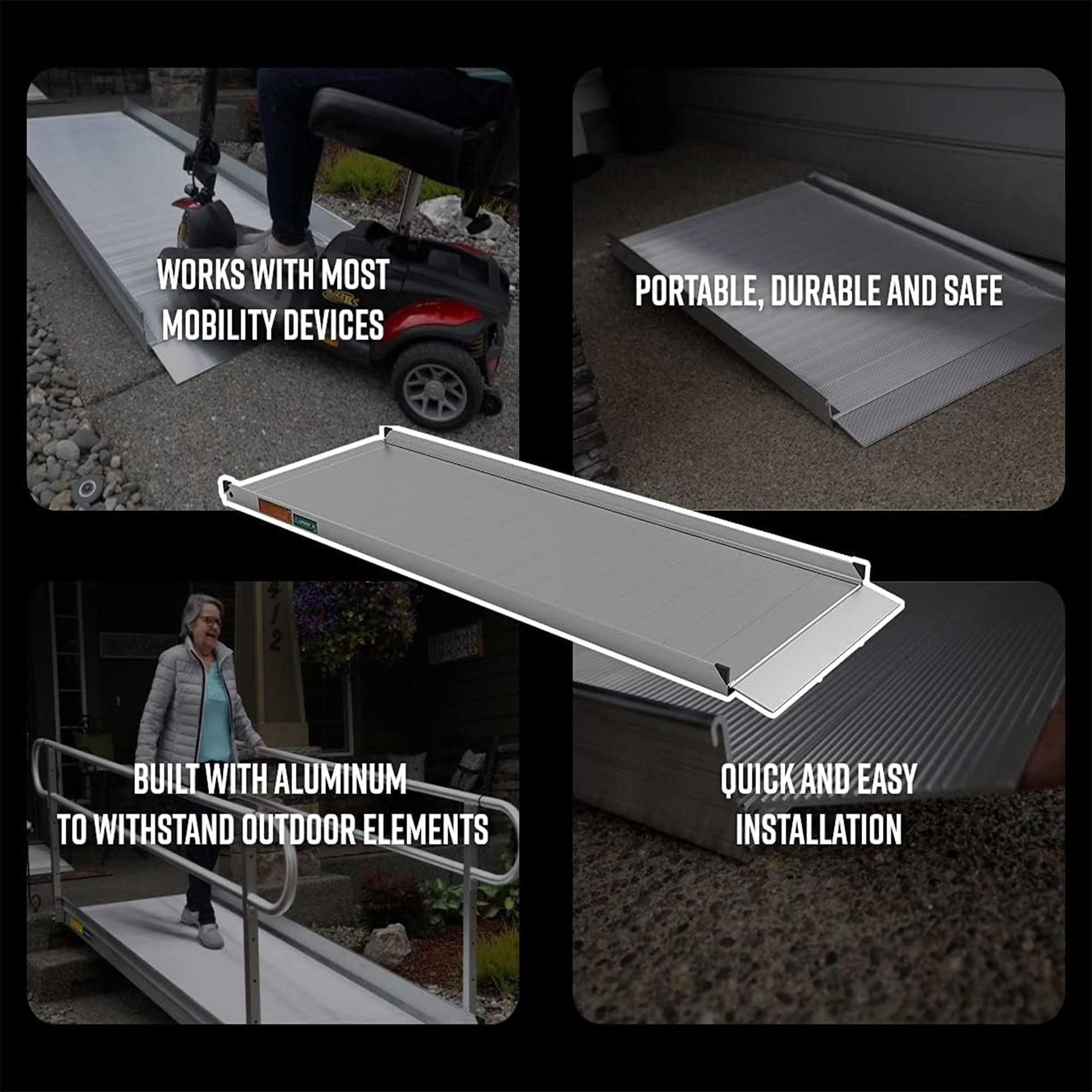 EZ-ACCESS GATEWAY 3G 3 Foot Solid Surface Aluminum Portable Wheelchair Ramp