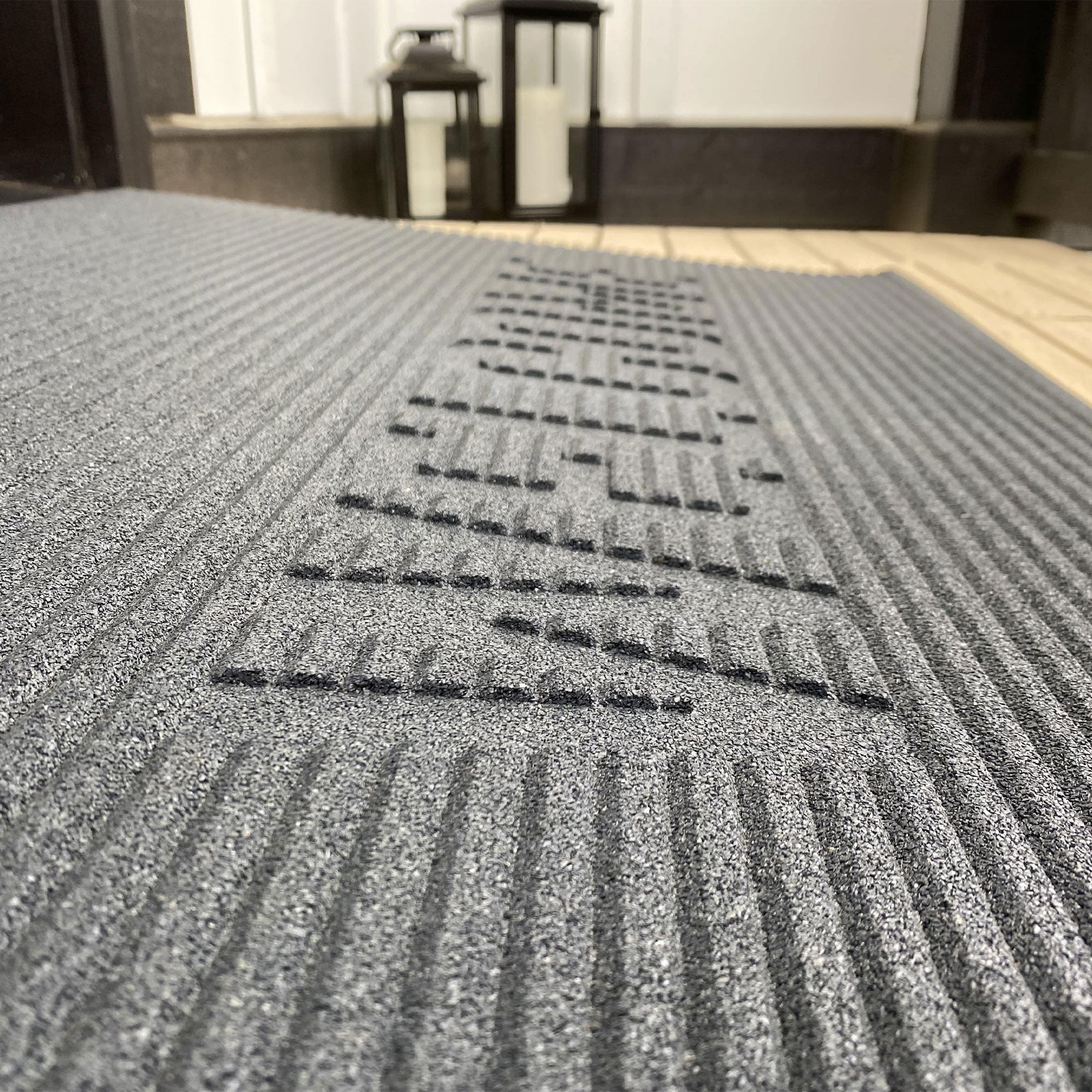 EZ-ACCESS TRANSITIONS 1.5" Non Slip Rubber Angled Entry Mat, Black (Open Box) - VMInnovations