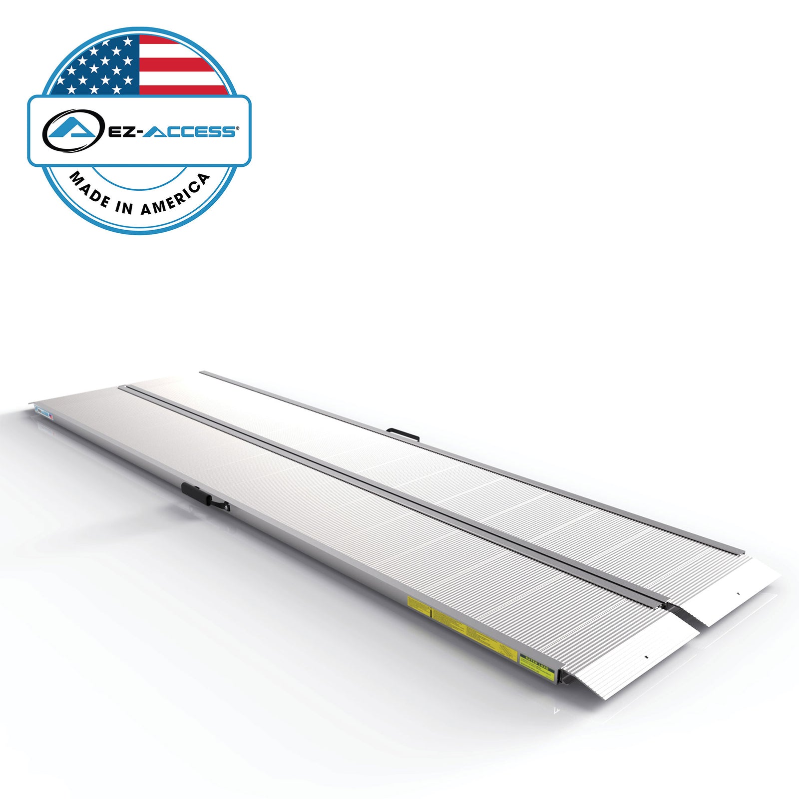 EZ-ACCESS TRAVERSE 8 Foot Singlefold Edgeless Portable Loading Ramp, Silver - VMInnovations