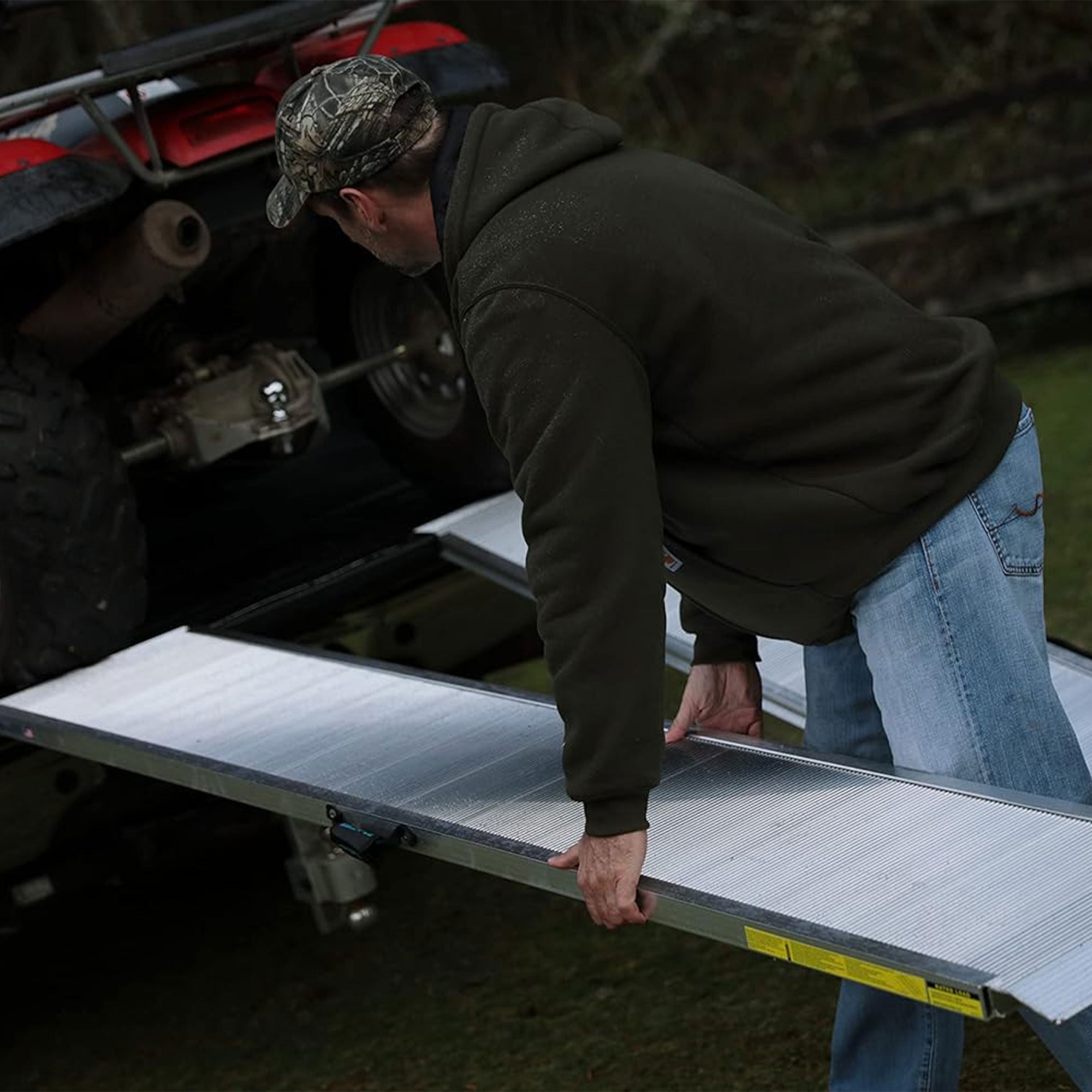EZ-ACCESS TRAVERSE 8ft Singlefold Portable Loading Ramp, Silver (Open Box) - VMInnovations