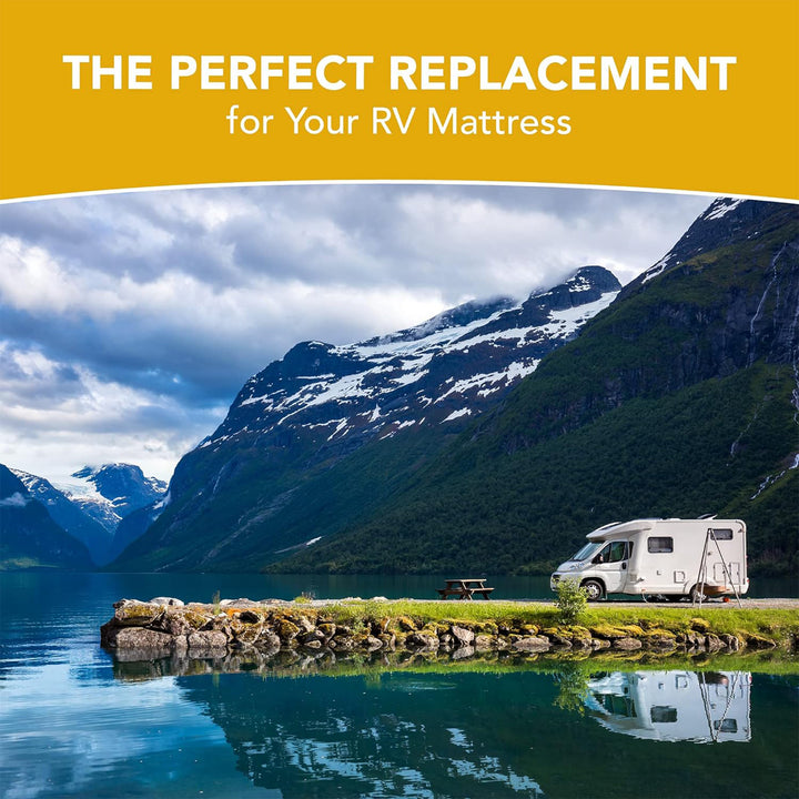 Dynasty Mattress 8" CoolBreeze Gel Memory Foam RV Short Mattress Bed (Open Box) - VMInnovations