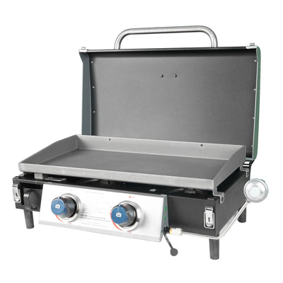 Razor Universal Rolling Prep Cart and 25 Inch Double Burner LP Propane Gas Grill