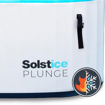 Solstice 100 Gal Inflatable Insulated Ice Bath Tub with Lid, White (Open Box)
