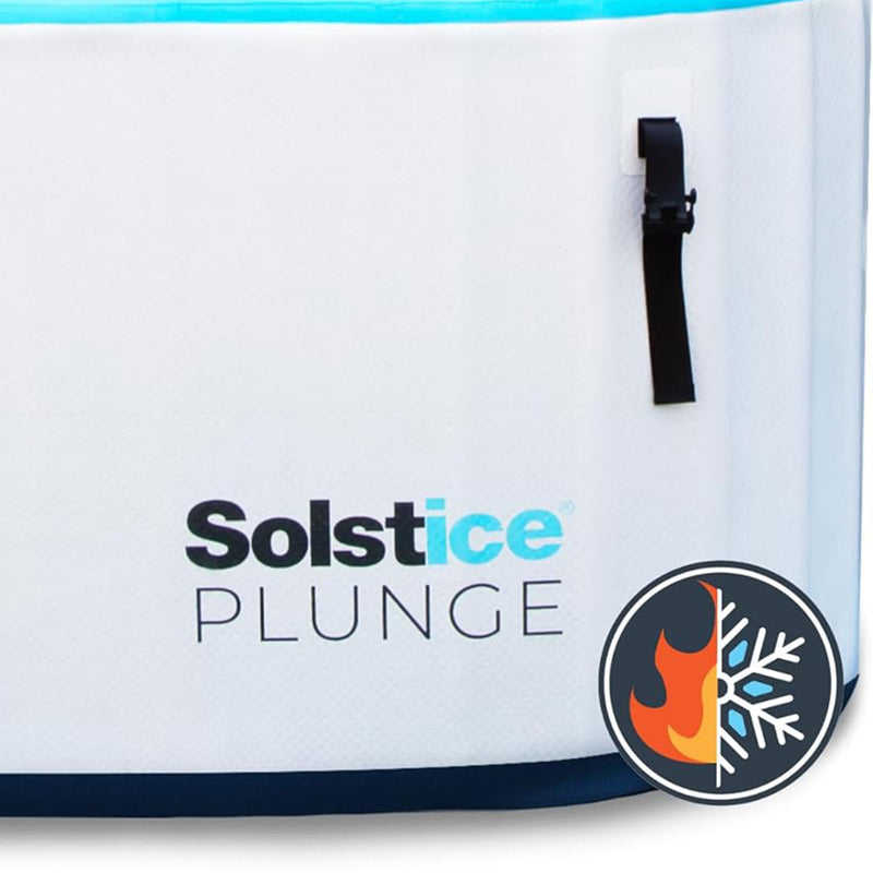 Solstice 100 Gal Inflatable Insulated Ice Bath Tub with Lid, White (Open Box)