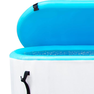 Solstice Plunge 100 Gal Inflatable Insulated Ice Bath Tub w/Lid,White(For Parts)