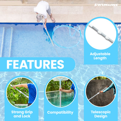 Swimline Eva Sunchaser Large Premium Plastic Lounger Seat Pool Float, White - VMInnovations