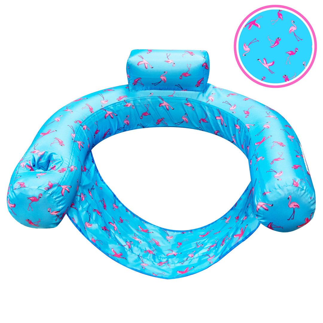 Swimline Original Fabric Covered U Seat Inflatable Pool Lounger (Open Box)