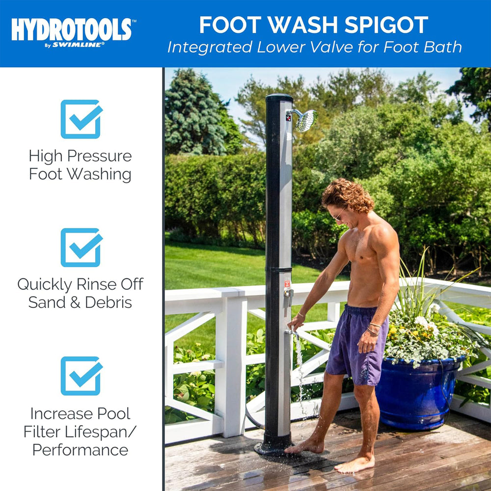 Swimline HydroTools Niagara Rainfall 7 Foot Adjustable Outdoor Solar Shower - VMInnovations