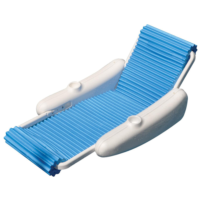 Swimline Eva Sunchaser Large Premium Plastic Lounger Seat Pool Float, White