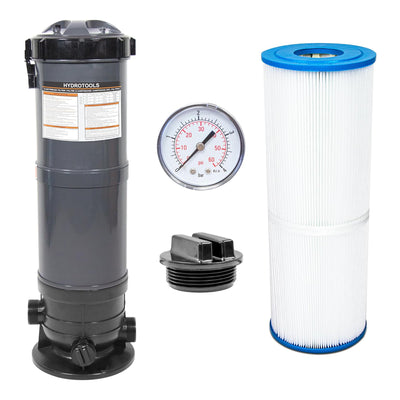 Swimline HydroTools 70 Sq Ft Sure Flo Cartridge Pool Filter Tank and Elements