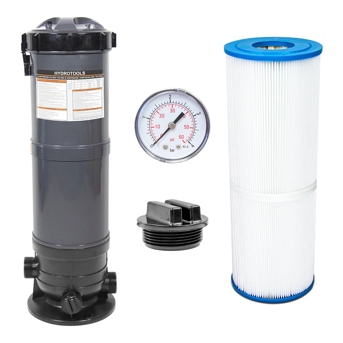Swimline HydroTools 70SqFt Flo Cartridge Pool Filter Tank&Elements(For Parts) - VMInnovations