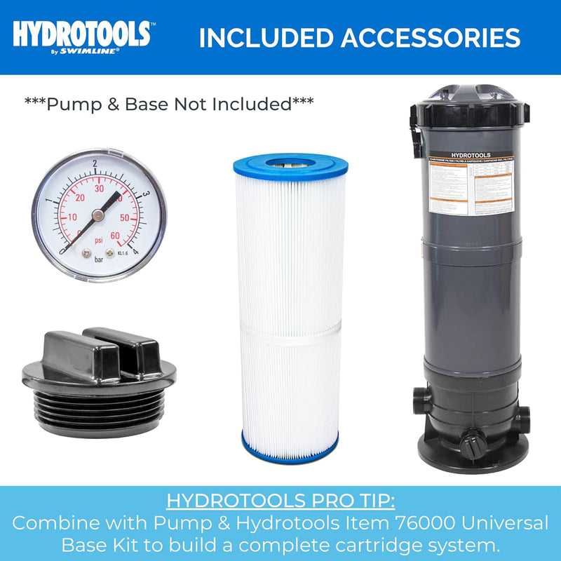 Swimline HydroTools 70 Sq Ft Sure Flo Cartridge Pool Filter Tank and Elements