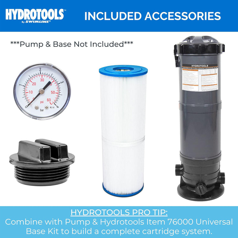 HydroTools 70 Sq Ft Sure Flo Cartridge Pool Filter Tank and Elements (Used)