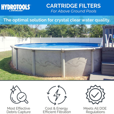 Swimline HydroTools 70 Sq Ft Sure Flo Cartridge Pool Filter Tank and Elements