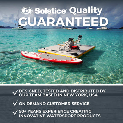 Solstice 10' x 10' Inflatable Dock Rafting Platform w/Pump & Bag (Open Box)