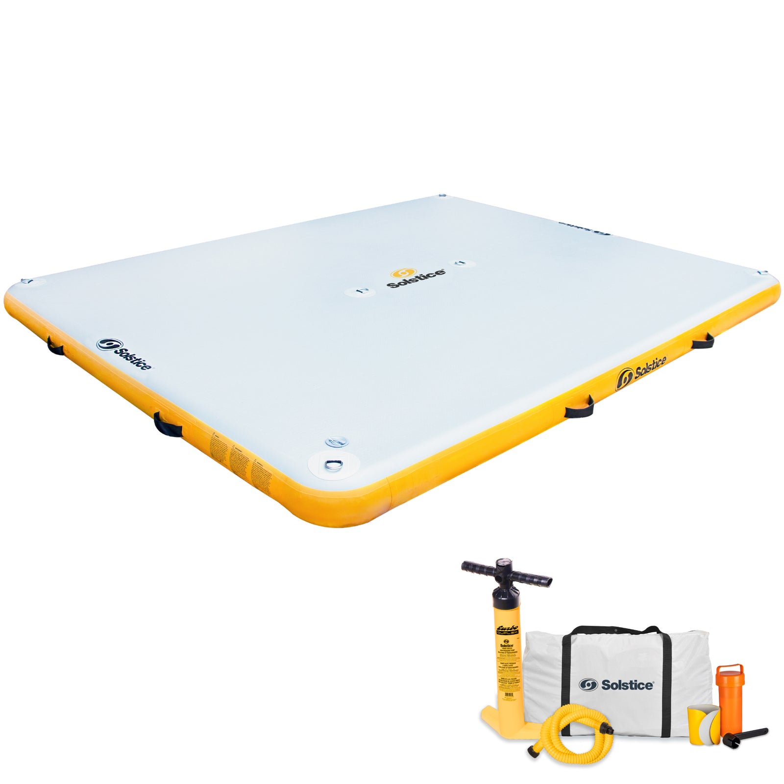 Solstice 10' x 10' Inflatable Dock Rafting Platform w/Pump & Bag (Open Box) - VMInnovations