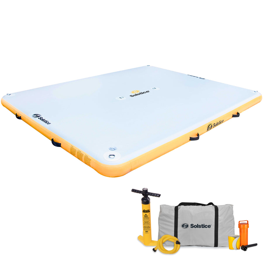 Solstice 10'x8' Inflatable Floating Dock Rafting Platform w/Pump & Bag(Open Box) - VMInnovations