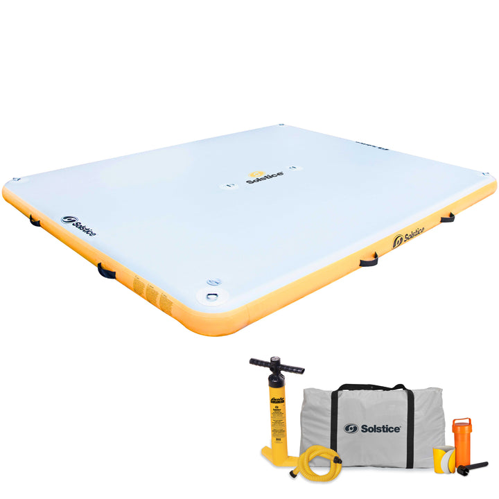 Solstice 10'x8' Inflatable Floating Dock Rafting Platform w/Pump & Bag(Open Box)