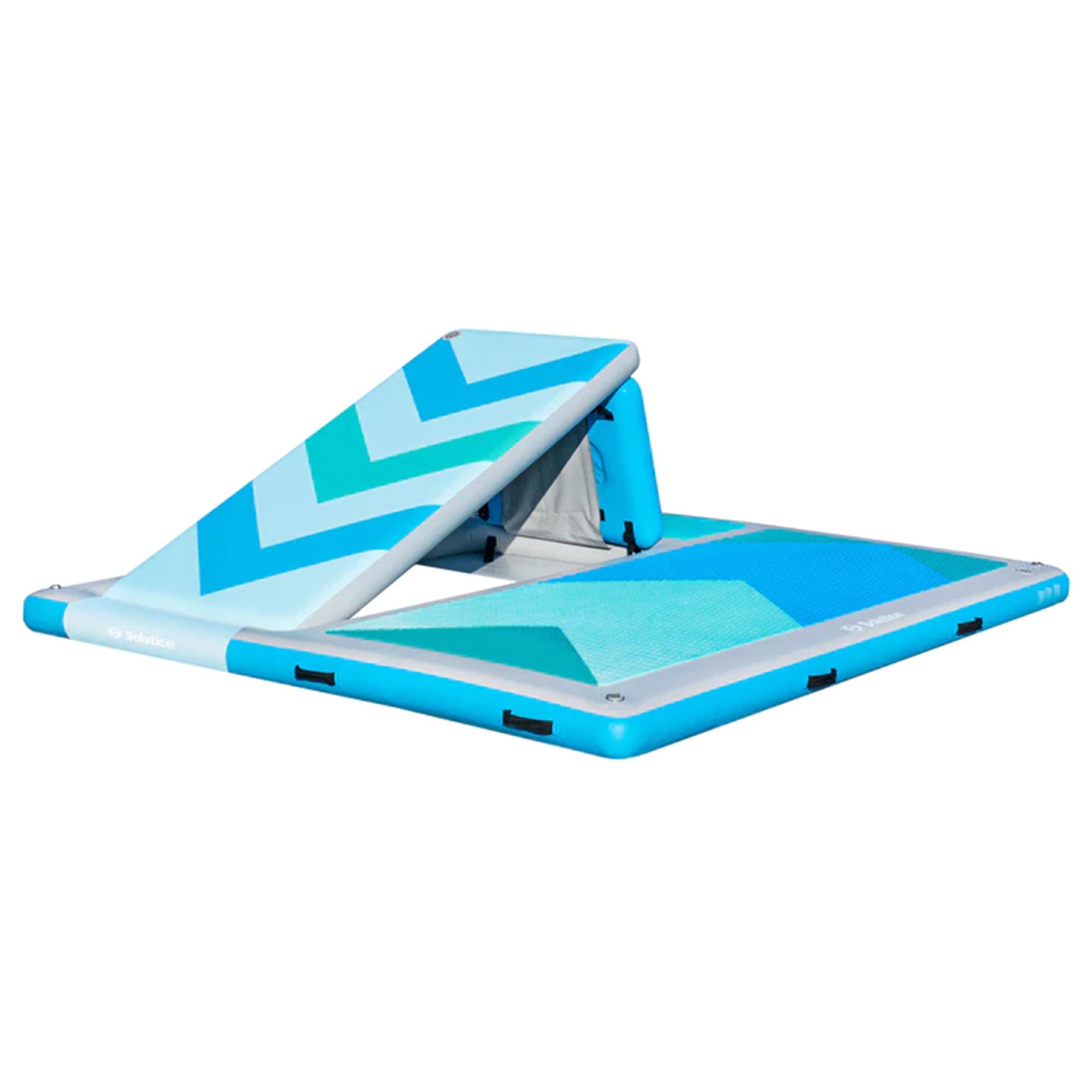 Solstice 10' x 8' Inflatable Floating Slide Dock with Pump and Bag (For Parts) - VMInnovations
