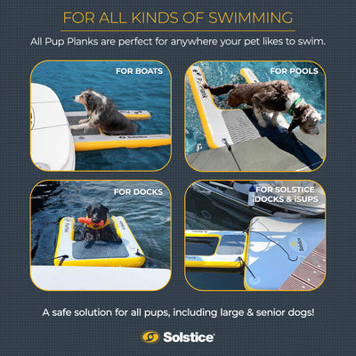Solstice Inflatable Pup Plank Mini Dog Ramp Water Float Ladder, Multicolor(Used) - VMInnovations