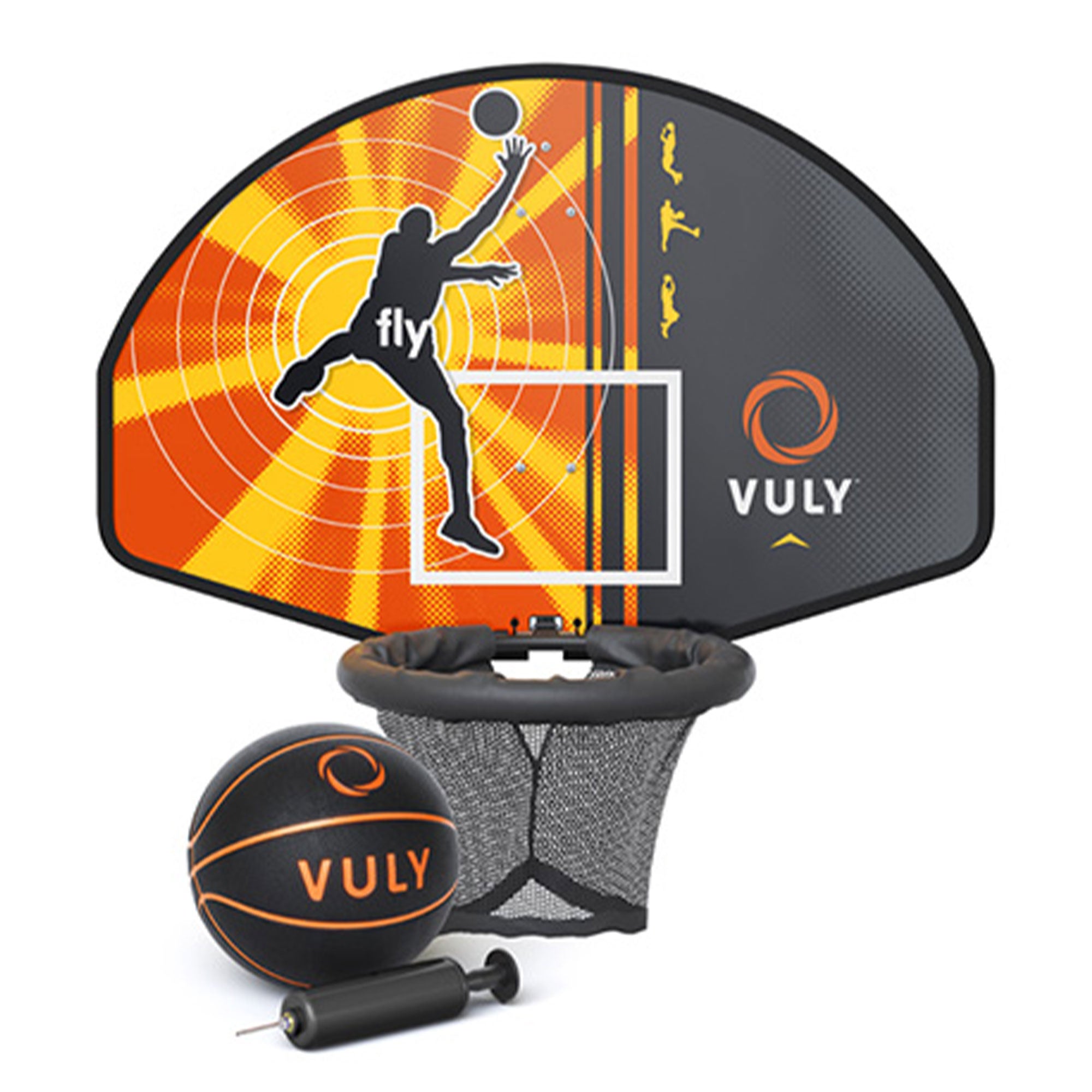 Vuly Trampolines Basketball Set with Backboard, Hoop, Basketball, and Air Pump - VMInnovations