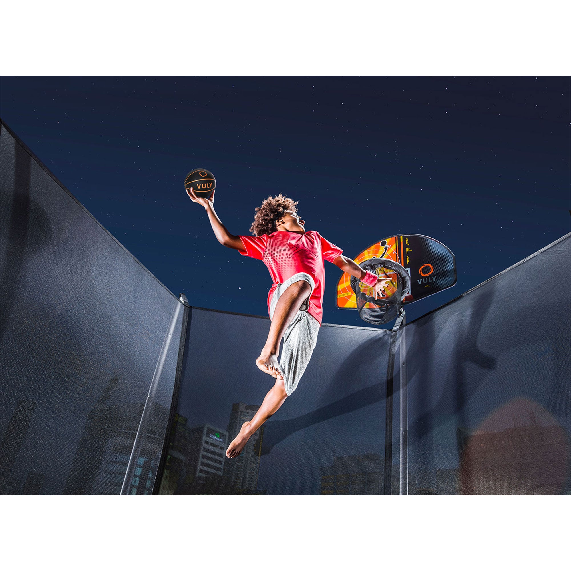 Vuly Trampolines Basketball Set with Backboard, Hoop, Basketball, and Air Pump - VMInnovations