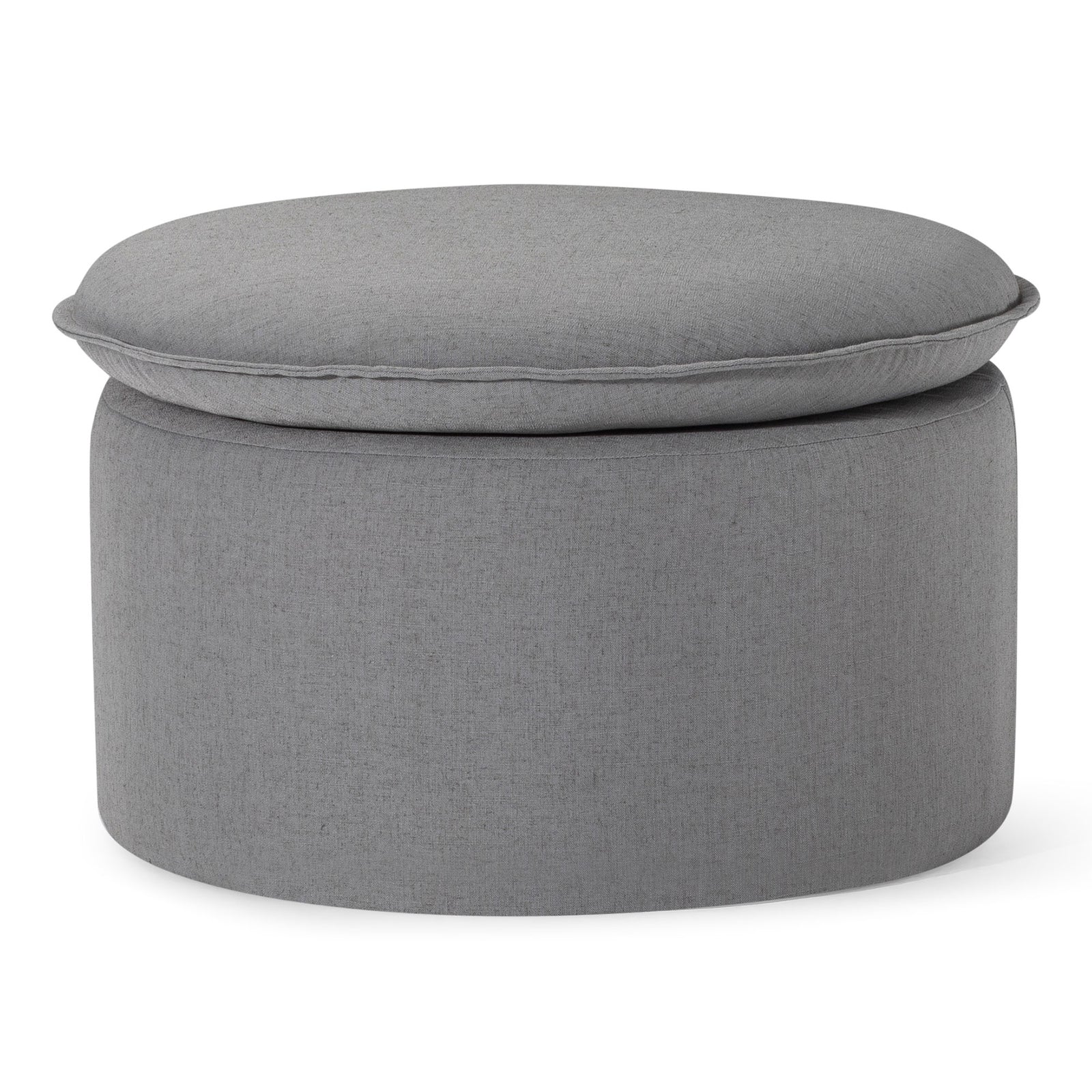 Maven Lane Lyra Contemporary Ottoman in Slate Fabric Upholstery (Open Box) - VMInnovations