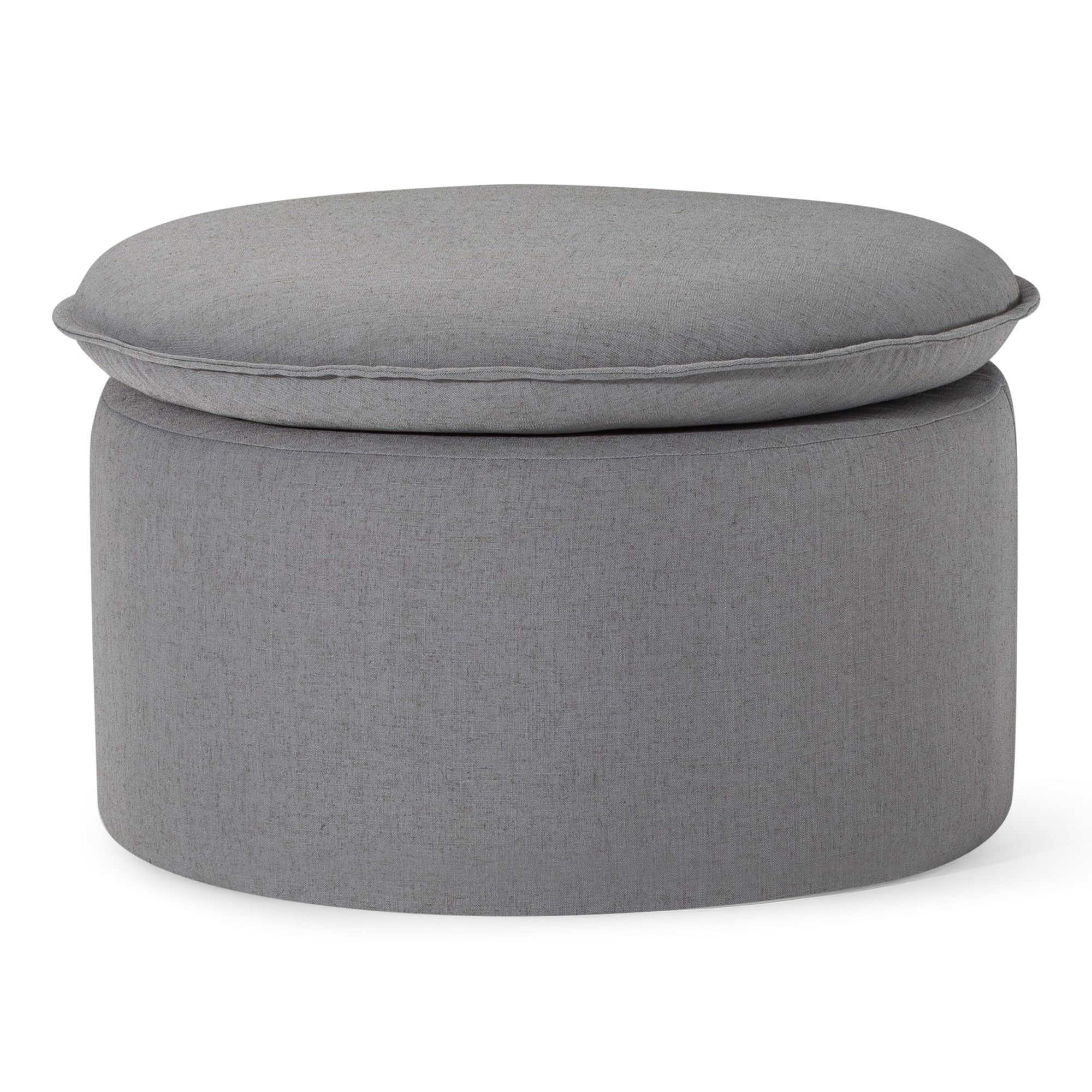 Maven Lane Lyra Contemporary Ottoman in Slate Fabric Upholstery (Open Box) - VMInnovations