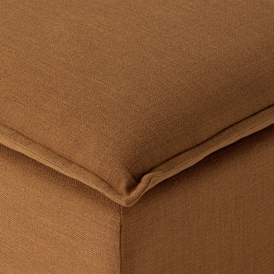 Maven Lane Claude Rustic Ottoman in Clay Fabric Upholstery (Used) - VMInnovations