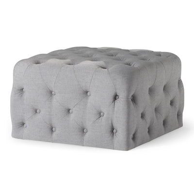 Maven Lane Henry Traditional Ottoman in Slate Fabric Upholstery