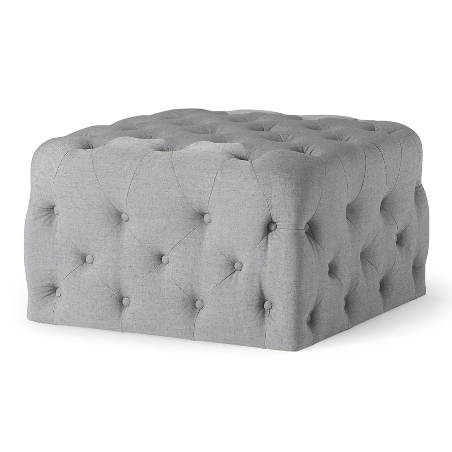 Maven Lane Henry Traditional Ottoman in Slate Fabric Upholstery (Used) - VMInnovations