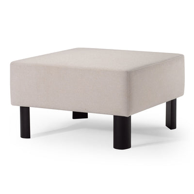 Maven Lane Contemporary Upholstered Ottoman w/Refined Black Wood Finish (Used) - VMInnovations