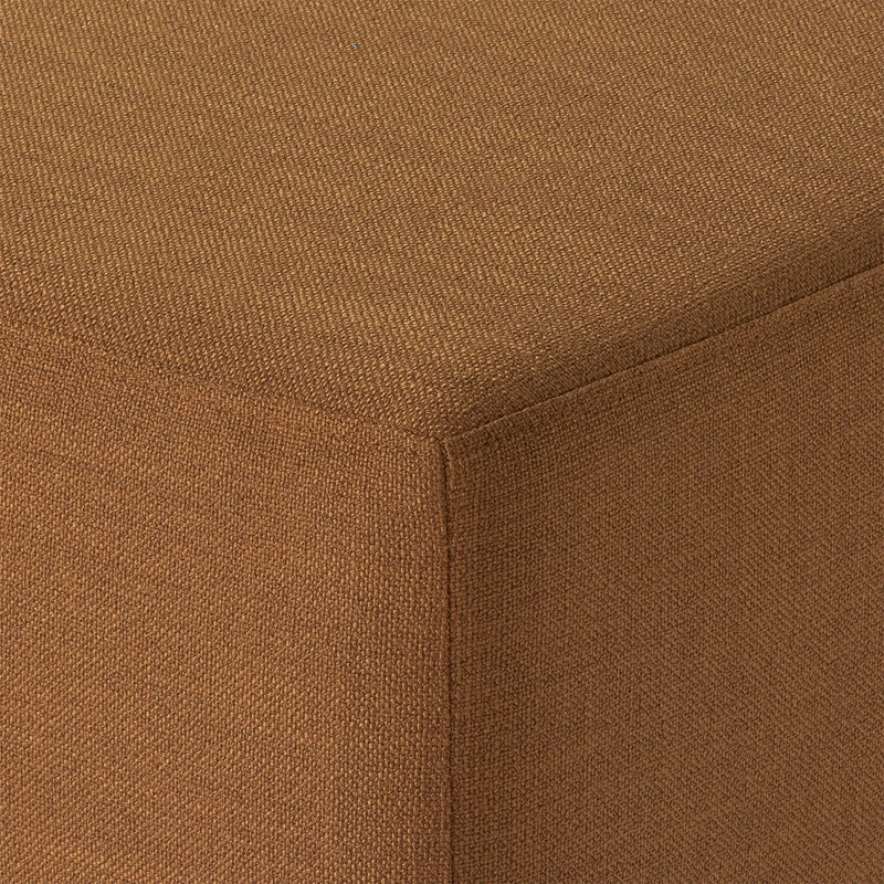 Maven Lane Contemporary Ottoman w/Refined Brown Wood Finish(Open Box)