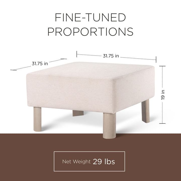 Maven Lane Lena Contemporary Upholstered Ottoman (Used) - VMInnovations