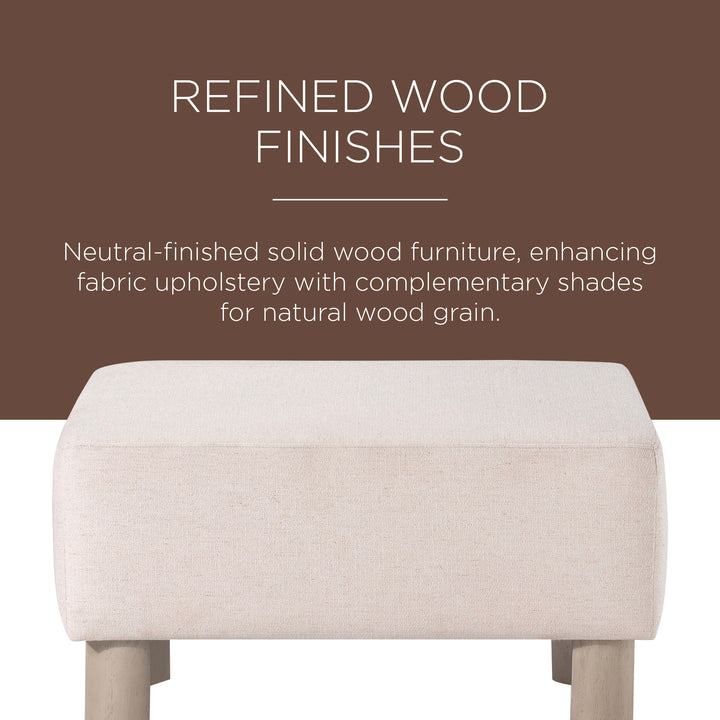 Maven Lane Lena Contemporary Upholstered Ottoman (Used) - VMInnovations