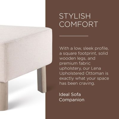 Maven Lane Lena Contemporary Upholstered Ottoman (Used) - VMInnovations