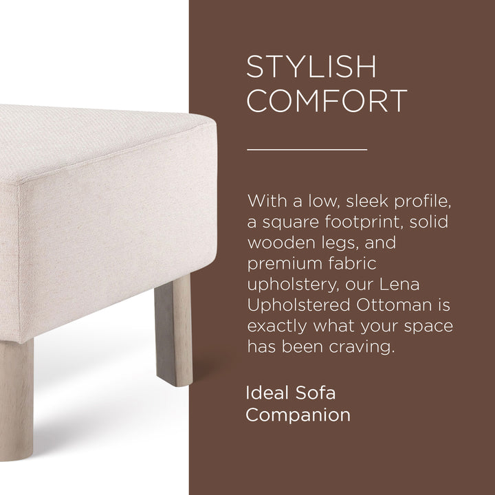 Maven Lane Lena Contemporary Upholstered Ottoman (Used) - VMInnovations