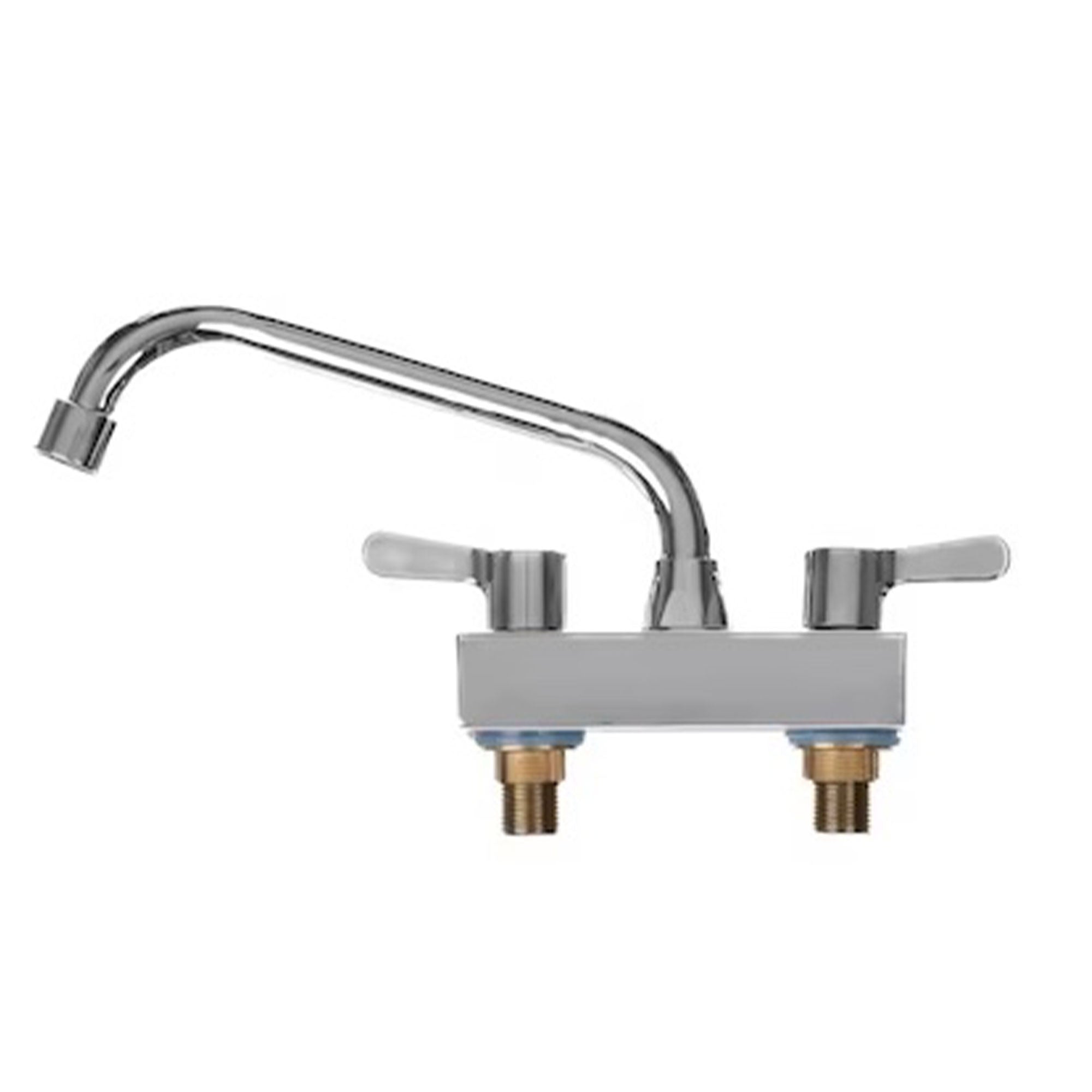 UTILITYSINKS Plastic 18” Freestanding Utility Sink w/Swing Faucet, White (Used) - VMInnovations