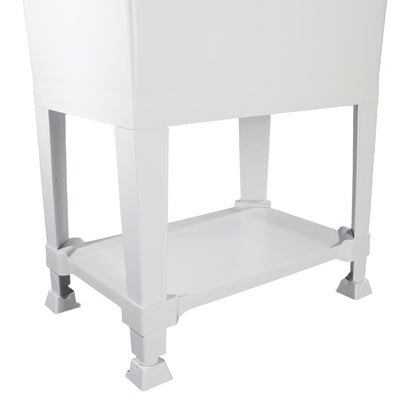 UTILITYSINKS Plastic 30” Freestanding Tub Sink with Pull Faucet,White(For Parts) - VMInnovations