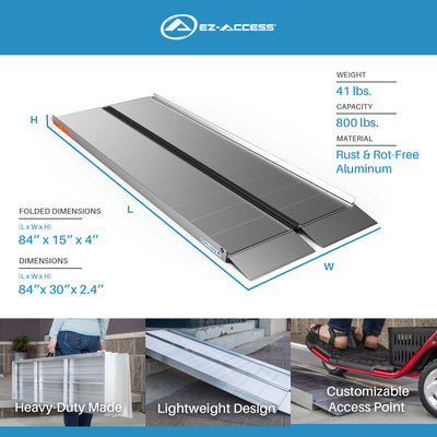 EZ-ACCESS SUITCASE 7’ x 30" Singlefold Ramp Suited for Minivans & SUVs(Open Box)