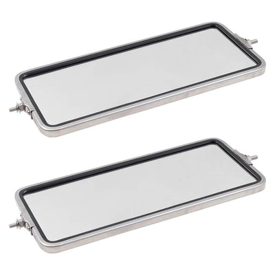 Brock Universal West Coast Stainless Steel Truck Side Mirror 7" x 16" (2 Pack)