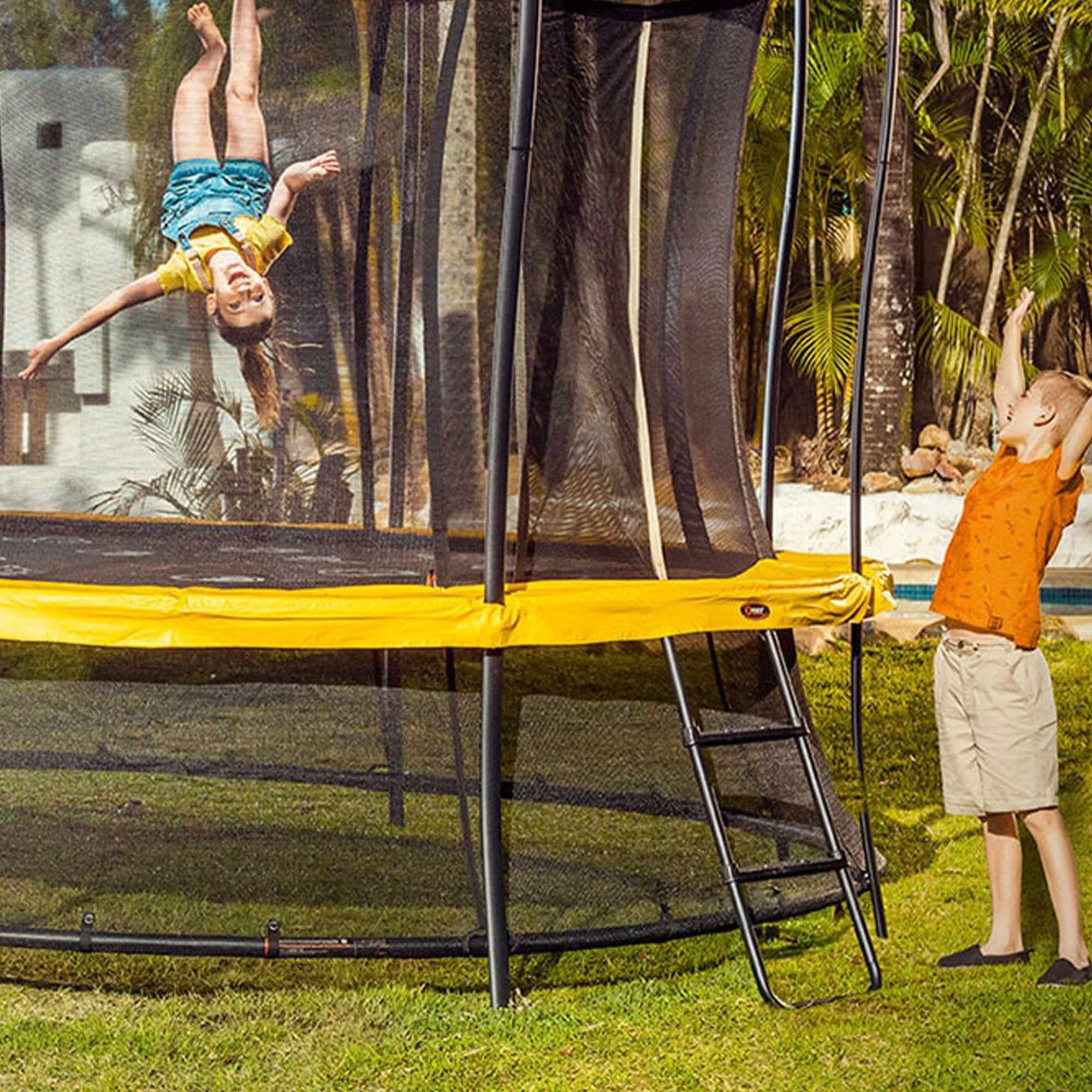 Vuly Medium Lift 2 Trampoline with Double Sided Padding and Extra Tall Enclosure